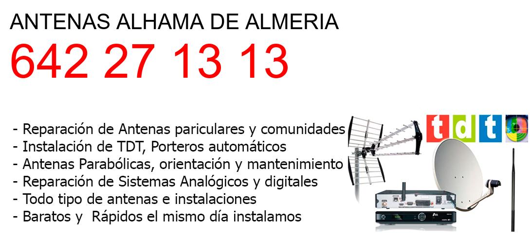Empresa de Antenas alhama-de-almeria y todo Almeria
