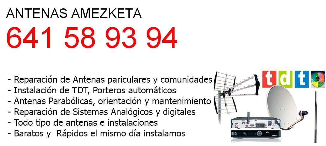 Empresa de Antenas amezketa y todo Guipuzkoa