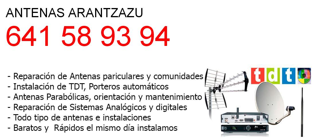 Empresa de Antenas arantzazu y todo Bizkaia