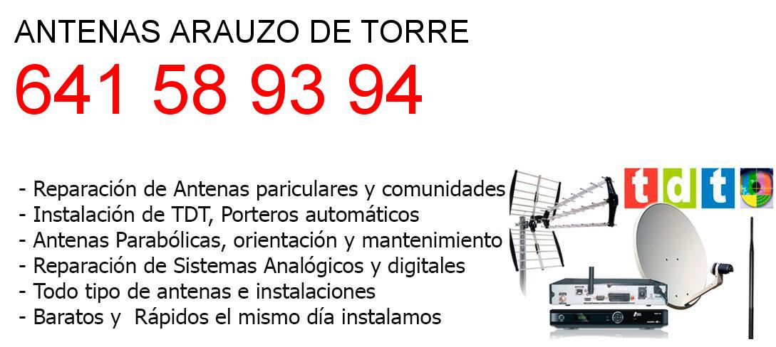 Empresa de Antenas arauzo-de-torre y todo Burgos