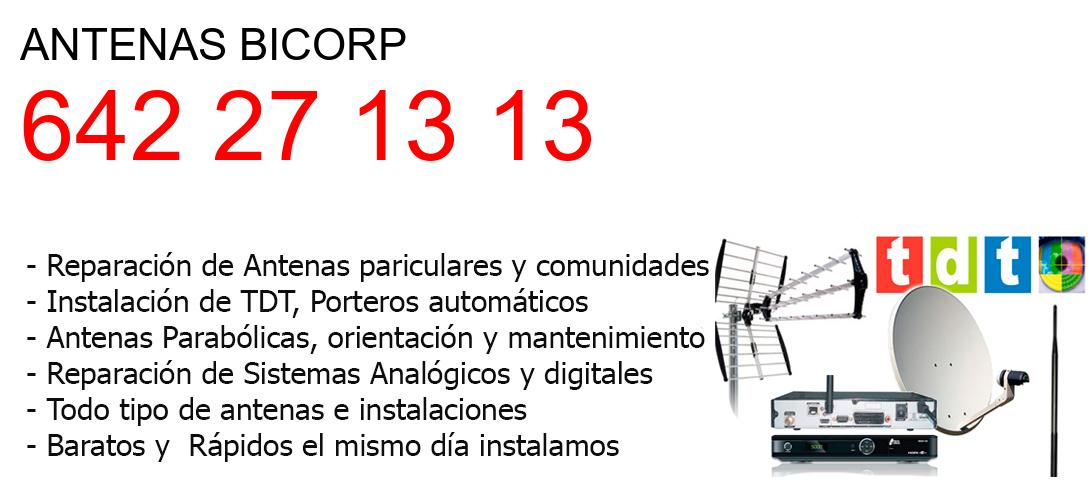 Empresa de Antenas bicorp y todo Valencia