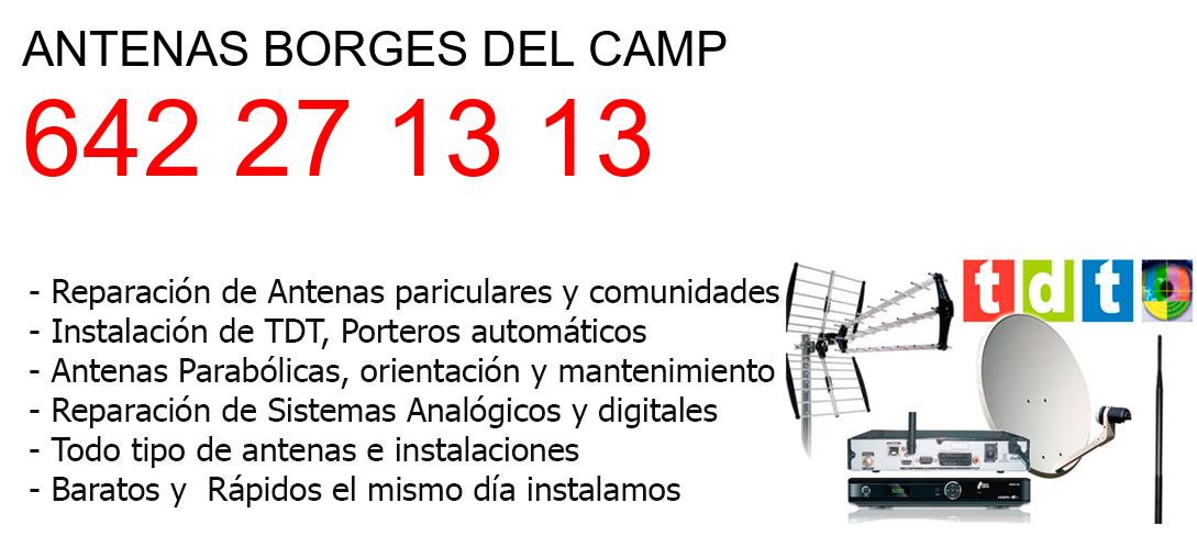 Empresa de Antenas borges-del-camp y todo Tarragona