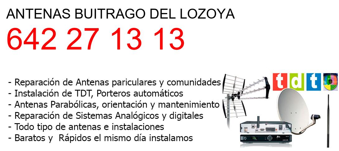 Empresa de Antenas buitrago-del-lozoya y todo Madrid