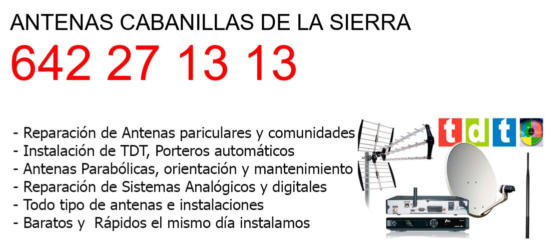 Empresa de Antenas cabanillas-de-la-sierra y todo Madrid