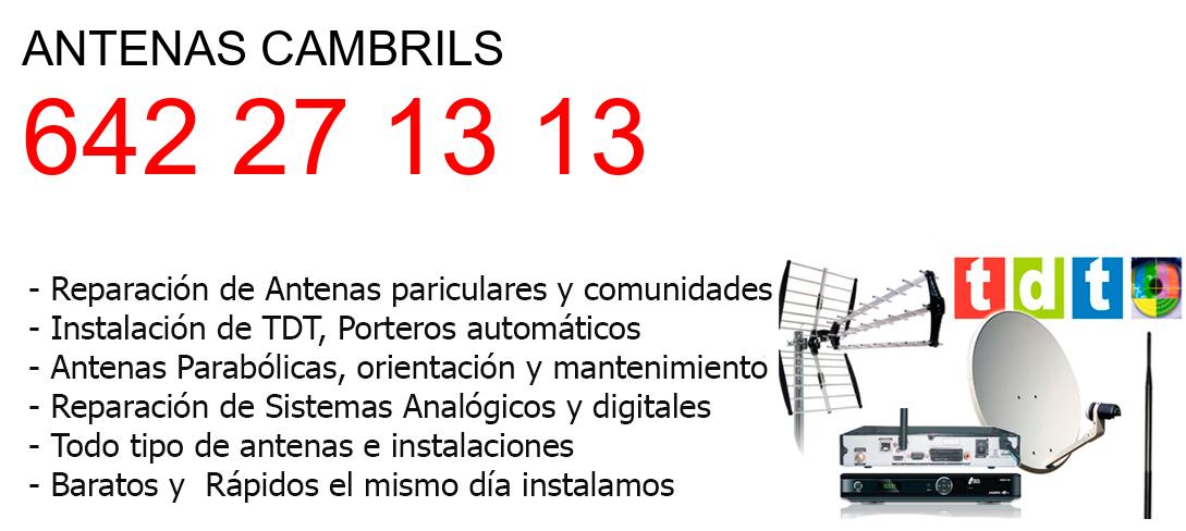 Empresa de Antenas cambrils y todo Tarragona