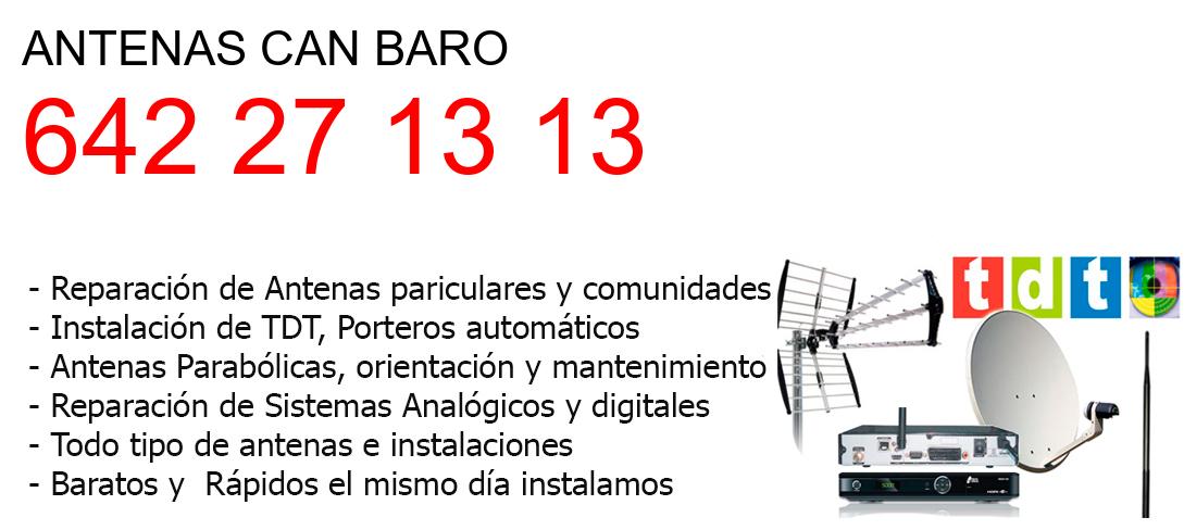 Empresa de Antenas can-baro y todo Barcelona