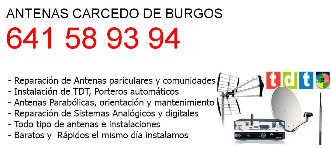 Empresa de Antenas carcedo-de-burgos y todo Burgos