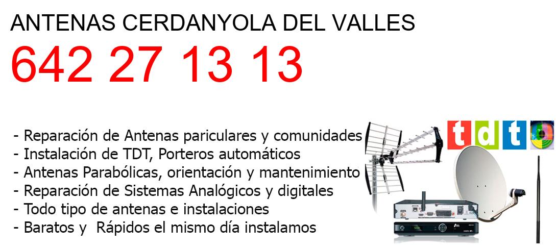Empresa de Antenas cerdanyola-del-valles y todo Barcelona