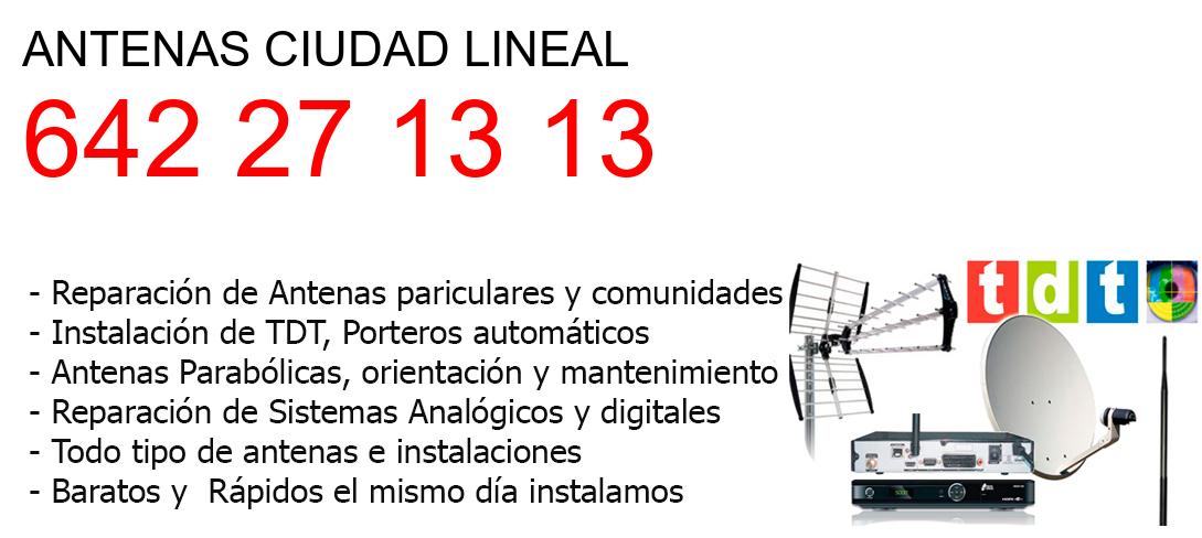 Empresa de Antenas ciudad-lineal y todo Madrid