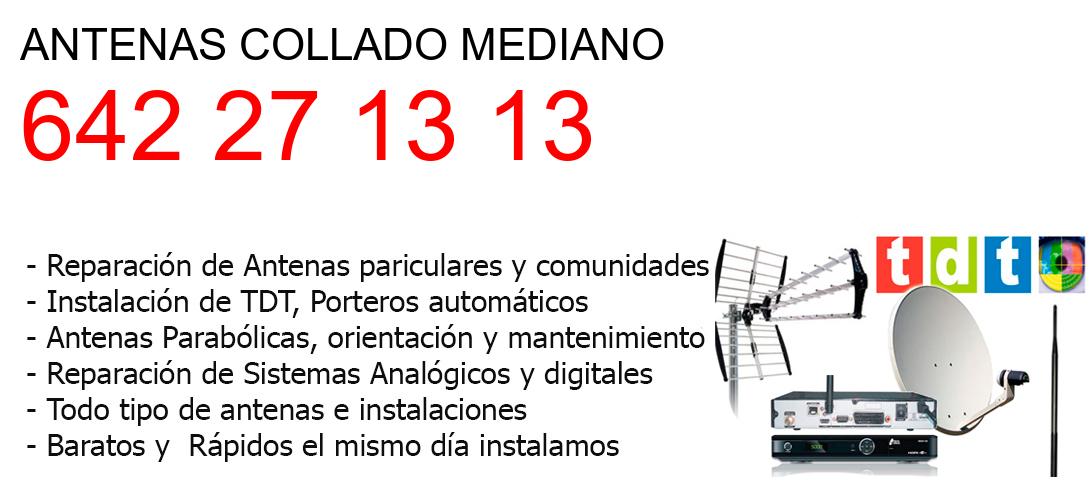 Empresa de Antenas collado-mediano y todo Madrid