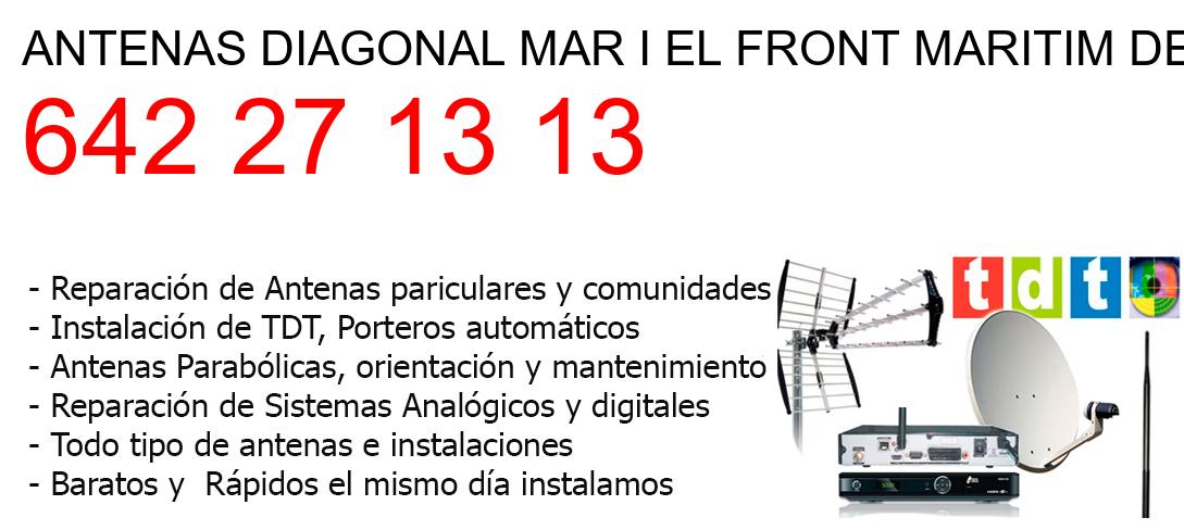 Empresa de Antenas diagonal-mar-i-el-front-maritim-del-poblenou y todo Barcelona