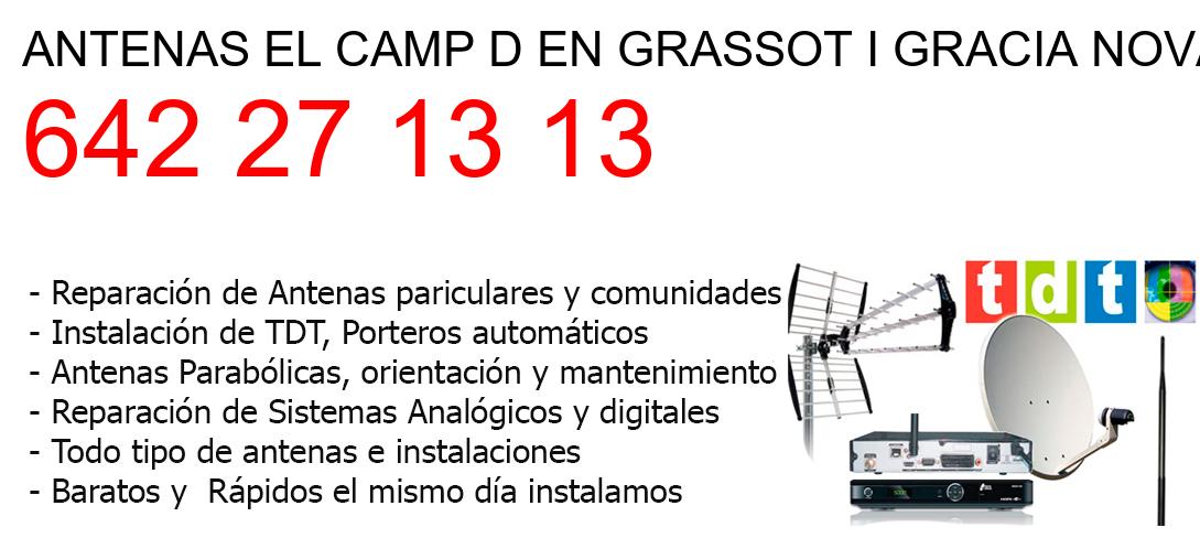 Empresa de Antenas el-camp-d-en-grassot-i-gracia-nova y todo Barcelona