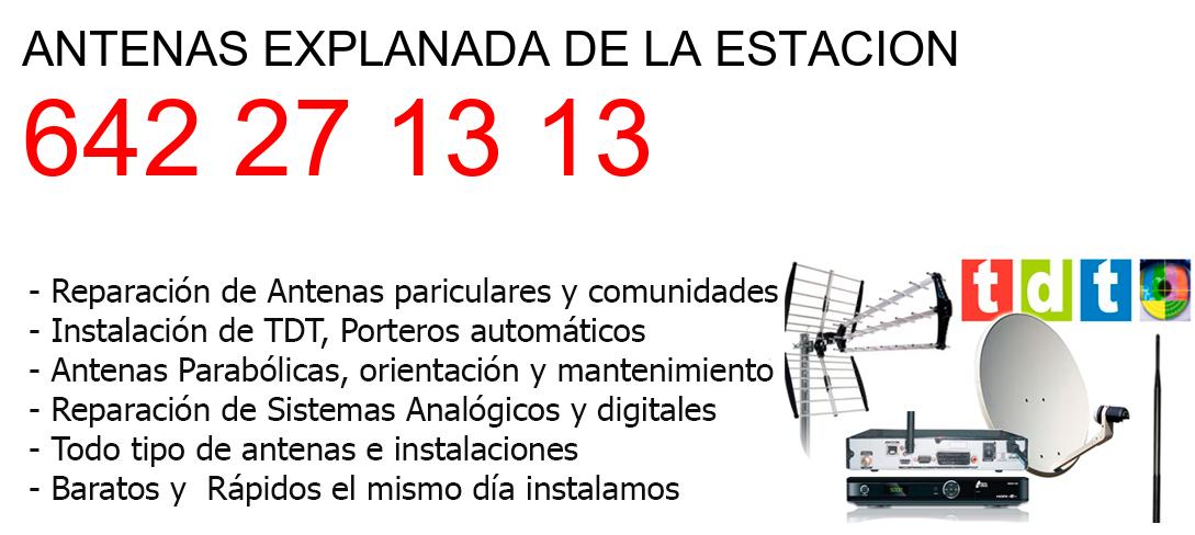 Empresa de Antenas explanada-de-la-estacion y todo Malaga