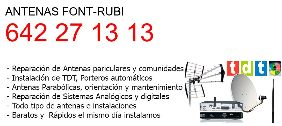 Empresa de Antenas font-rubi y todo Barcelona