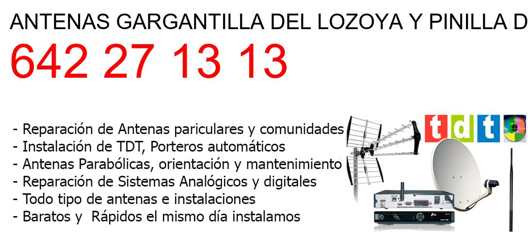 Empresa de Antenas gargantilla-del-lozoya-y-pinilla-de-buitrago y todo Madrid