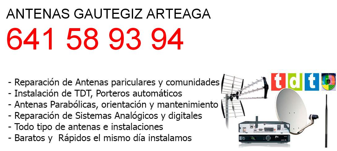 Empresa de Antenas gautegiz-arteaga y todo Bizkaia