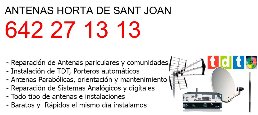 Empresa de Antenas horta-de-sant-joan y todo Tarragona