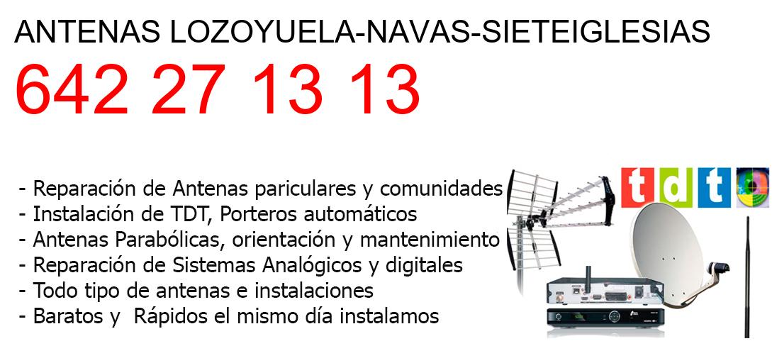 Empresa de Antenas lozoyuela-navas-sieteiglesias y todo Madrid