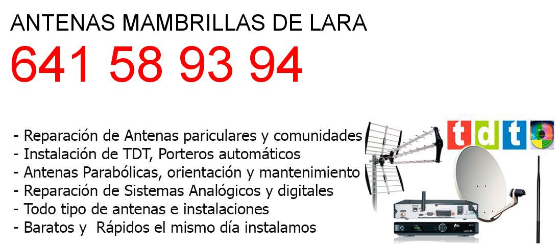 Empresa de Antenas mambrillas-de-lara y todo Burgos