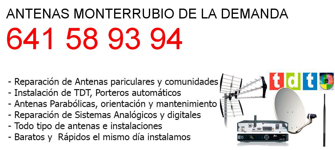 Empresa de Antenas monterrubio-de-la-demanda y todo Burgos