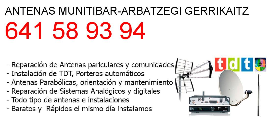 Empresa de Antenas munitibar-arbatzegi-gerrikaitz y todo Bizkaia