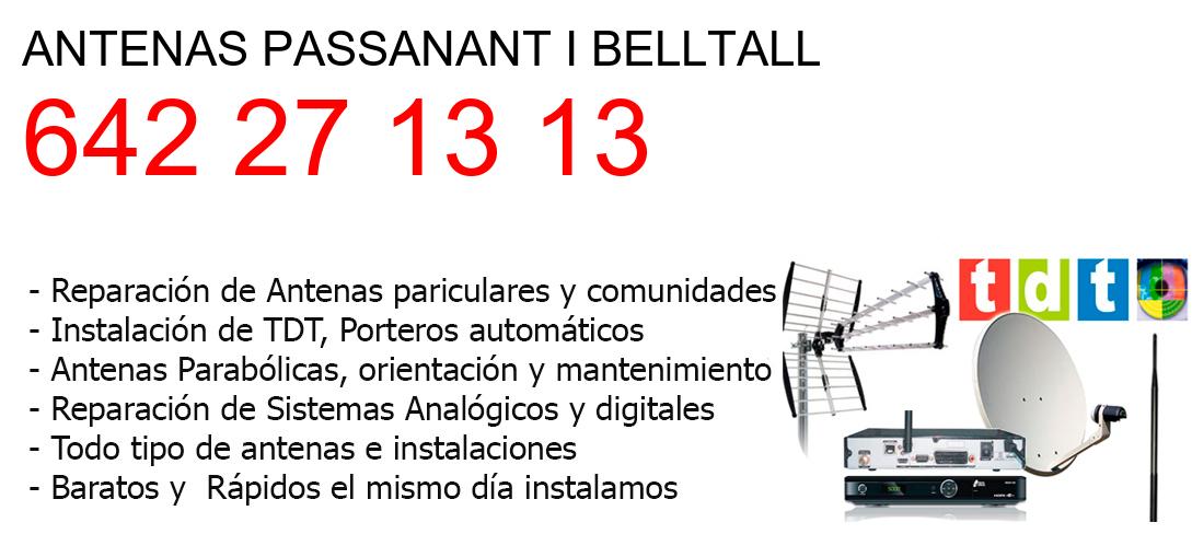 Empresa de Antenas passanant-i-belltall y todo Tarragona