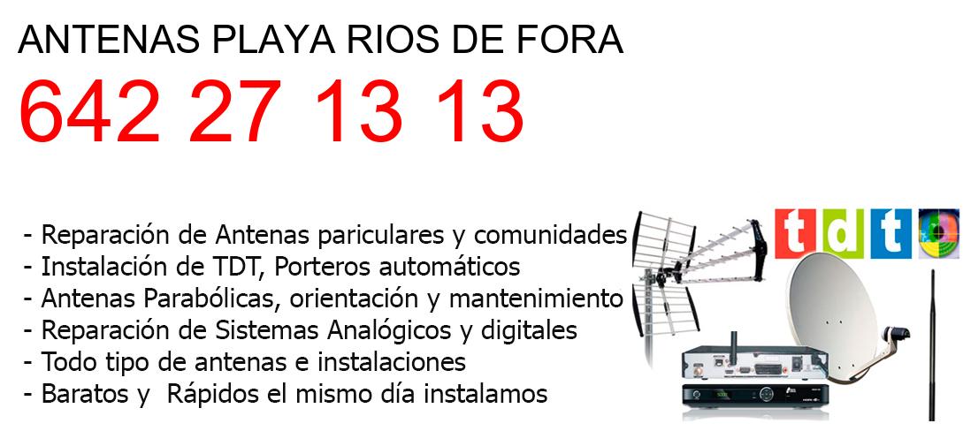 Empresa de Antenas playa-rios-de-fora y todo Pontevedra