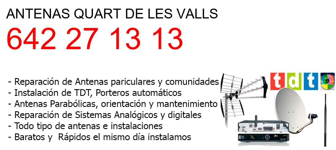 Empresa de Antenas quart-de-les-valls y todo Valencia