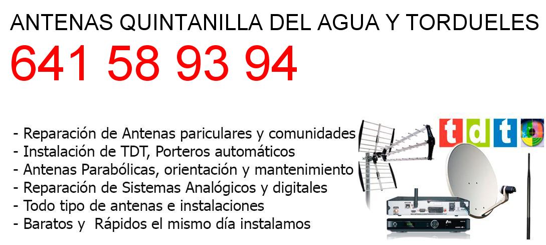Empresa de Antenas quintanilla-del-agua-y-tordueles y todo Burgos