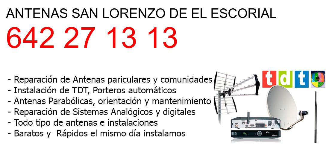 Empresa de Antenas san-lorenzo-de-el-escorial y todo Madrid
