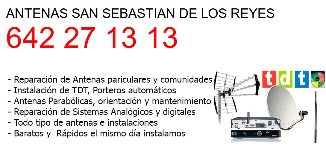Empresa de Antenas san-sebastian-de-los-reyes y todo Madrid