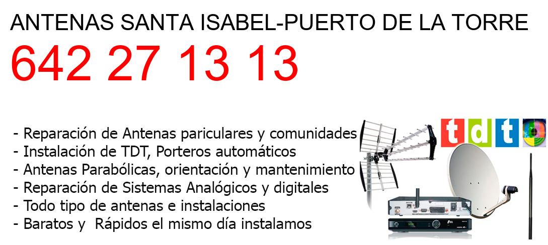 Empresa de Antenas santa-isabel-puerto-de-la-torre y todo Malaga