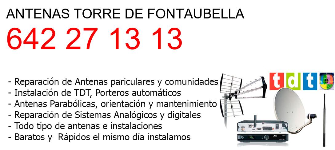Empresa de Antenas torre-de-fontaubella y todo Tarragona