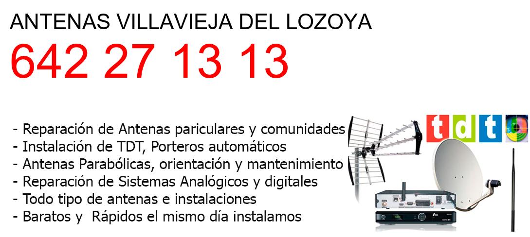 Empresa de Antenas villavieja-del-lozoya y todo Madrid